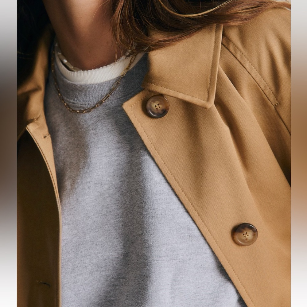 Sezane Clyde Trench Coat in Camel - Picture 3 of 10